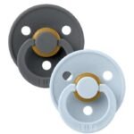 BIBS SET DE 2 SUCETTES IRON BABY BLEU 6-12 MOIS