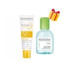 BIODERMA OFFRE PHOTODERM AQUAFLUIDE TOUCHER SEC SPF 50+ INVISIBLE + EAU MICELLAIRE 100ML OFFERTE