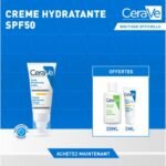 CERAVE OFFRE CREME HYDRATANTE VISAGE SPF 50 52 ML + CREME HYDRATANTE 3ML + CREME LAVANTE 20ML OFFERTS