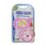 DODIE 2 SUCETTES ANATOMIQUES PEPPA PIG 18 MOIS + ROSE