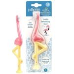DR BROWNS BROSSE A DENTS BEBE 1-4 ANS FLAMANT ROSE
