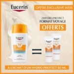 EUCERIN OFRE WEB HYDRO PROTECT FLUIDE ULTRA LEGERSPF 50+ TOUS TYPES DE PEAUX + 2 HYDRO PROTECT FORMAT VOYAGE OFFERTS