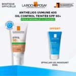 LA ROCHE POSAY OFFRE ANTHELIOS UVMUNE 400 GEL CREME OIL CONTROL TEINTE SPF 50 + GEL MOUSSANT 50ML OFFERT