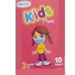 PROTEKT KIDS MASQUE ENFANT 3 COUCHES PLIS 10 MASQUES COVID FILLES