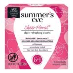 SUMMERS EVE SHEER FLORAL CLEANSING CLOTHS FOR SENSITIVE SKIN 5 IN 1